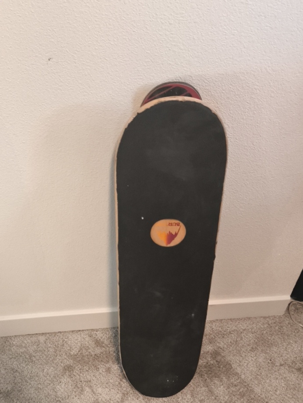 Vintage Burton Snowboard  - Black Grip with Orange Accent